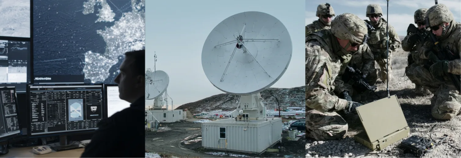 Control room, ground receiver and soldiers visual banner